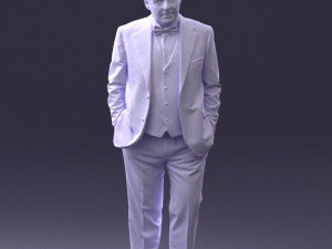 man in checkered jacket 0051 3d print ready 3Dプリントモデル
