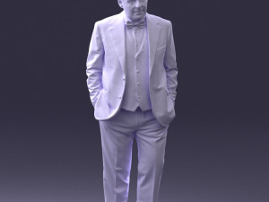 man in checkered jacket 0051 3d print ready 3Dプリントモデル
