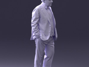man in checkered jacket 0051 3d print ready 3Dプリントモデル