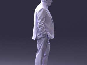 man in checkered jacket 0051 3d print ready 3Dプリントモデル