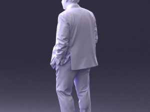 man in checkered jacket 0051 3d print ready 3Dプリントモデル