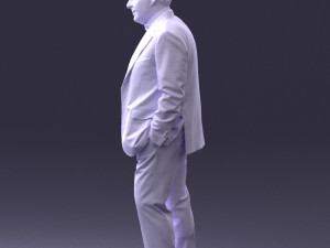 man in checkered jacket 0051 3d print ready 3Dプリントモデル