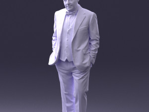 man in checkered jacket 0051 3d print ready 3Dプリントモデル