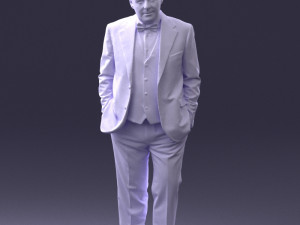 man in checkered jacket 0051 3d print ready 3Dプリントモデル