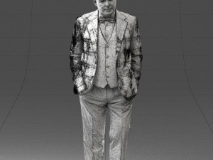 man in checkered jacket 0051 3d print ready 3Dプリントモデル