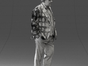 man in checkered jacket 0051 3d print ready 3Dプリントモデル
