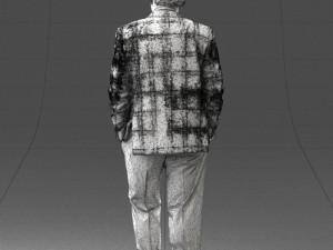 man in checkered jacket 0051 3d print ready 3Dプリントモデル