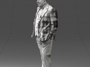 man in checkered jacket 0051 3d print ready 3Dプリントモデル