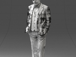 man in checkered jacket 0051 3d print ready 3Dプリントモデル