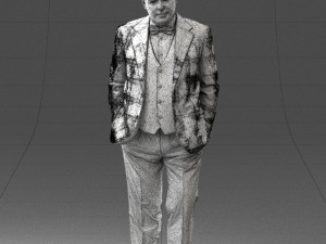 man in checkered jacket 0051 3d print ready 3Dプリントモデル