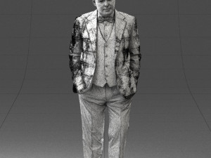 man in checkered jacket 0051 3d print ready 3Dプリントモデル