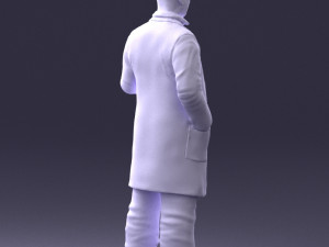 man in white coat 0061 Modelo 3D