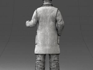 man in white coat 0061 3d print ready 3D 打印模型