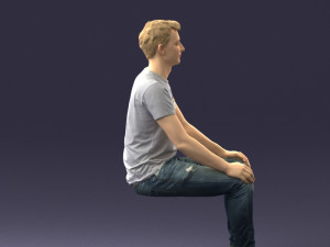 male sitting 0062 3D 모델