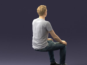 male sitting 0062 3D 모델