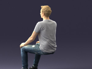 male sitting 0062 3D 모델