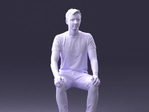 male sitting 0062 3D 모델