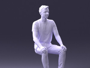 male sitting 0062 3D 모델