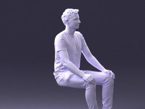male sitting 0062 3D 모델