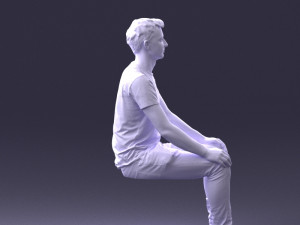 male sitting 0062 3D 모델