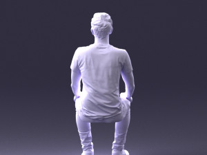 male sitting 0062 3D 모델