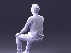 male sitting 0062 3D 모델