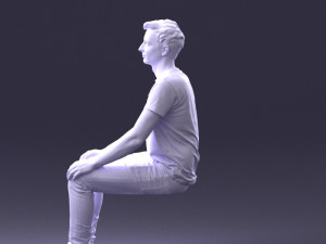 male sitting 0062 3D 모델