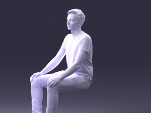 male sitting 0062 3D 모델