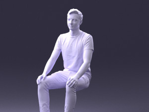 male sitting 0062 3D 모델