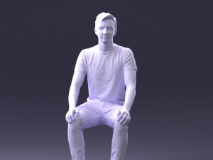 male sitting 0062 3D 모델