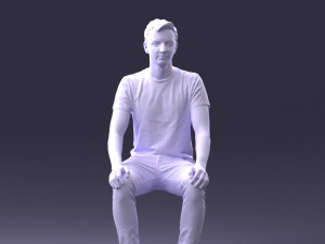 male sitting 0062 3D 모델