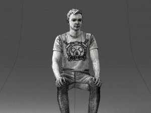 male sitting 0062 3D 모델
