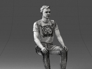male sitting 0062 3D 모델