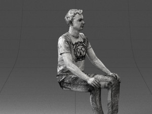 male sitting 0062 3D 모델