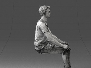 male sitting 0062 3D 모델
