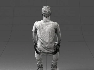 000396 Seated Young Man 3D Model