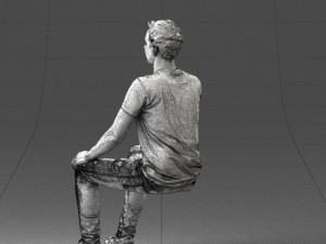 male sitting 0062 3D 모델