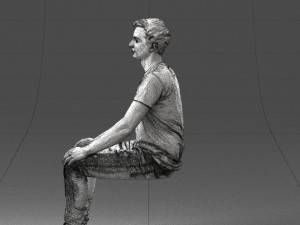 male sitting 0062 3D 모델