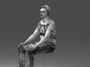 male sitting 0062 3D 모델