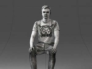 male sitting 0062 3D 모델