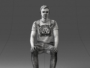male sitting 0062 3D 모델
