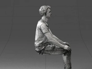 000396 Seated Young Man 3dp 3D Print Model