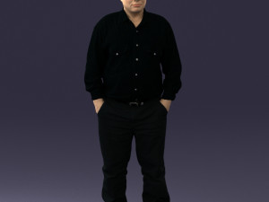 man in black clothes 0065 3D Model