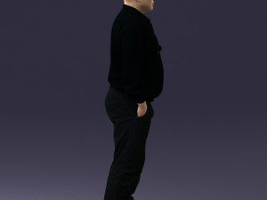 man in black clothes 0065 3D Model