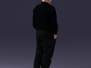man in black clothes 0065 3D Model