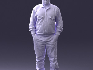 man in black clothes 0065 3D Model