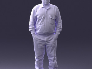 man in black clothes 0065 3D Model