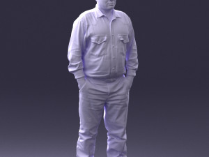 man in black clothes 0065 3D Model