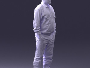 man in black clothes 0065 3D Model