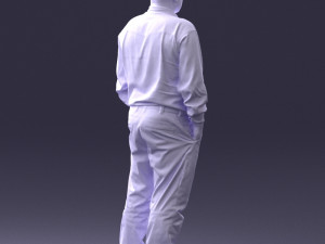 man in black clothes 0065 3D Model